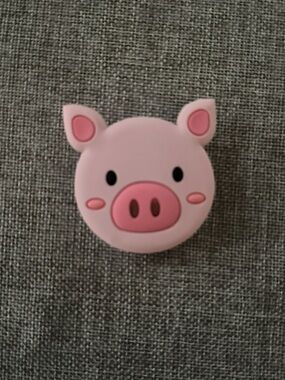 Cute Pink Pig Silicone Phone Grip